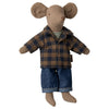 Brown Checked Shirt and Pants | Dad Mouse